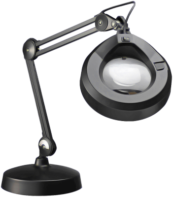 Luxo KFM Fluorescent Heavy-Duty Round Lens Multi-Purpose Magnifier