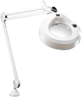 Luxo KFM Fluorescent Heavy-Duty Round Lens Multi-Purpose Magnifier