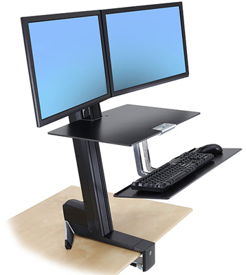 Ergotron WorkFit-S Dual Monitor with Worksurface+