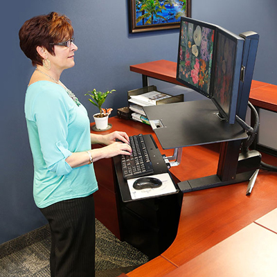 Ergotron WorkFit-S Dual Monitor with Worksurface+