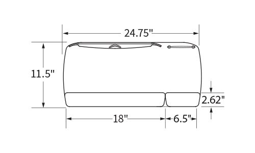 Workrite 25in Split-Pad Standard Platform Build Your Own Keyboard System - 482