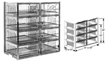 36x18x48 Static Dissipative Plenum Wall Desiccator Cabinet 8 Doors