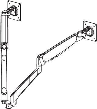 Workrite Conform Dual Articulating Arm