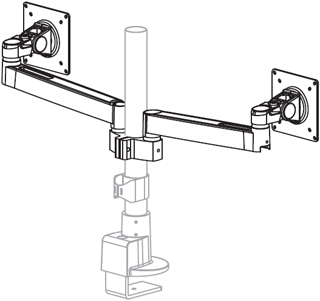 Workrite Conform Dual Static Arm