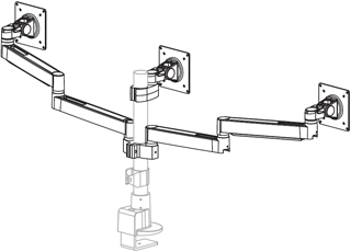 Workrite Conform Triple Static Arm