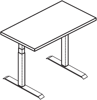 Workrite Essentia Electric Rectangular Workcenters