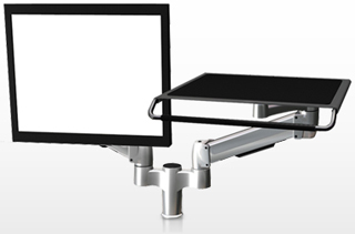 SpaceCo SA02LP Dual SpaceArm Monitor Arm Laptop Platform