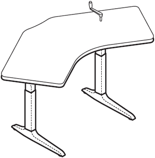 Workrite Sierra HXL Crank 120 Degree 2 Legs Workcenters