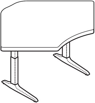 Workrite Sierra HXL Electric Equal Corner 2 Legs Workcenters