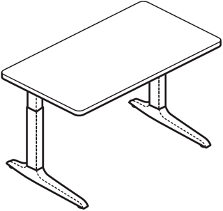 Workrite Sierra HXL Electric Rectangular Workcenters