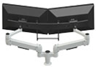 SpaceCo SMM22/SA02 Tandem Rail 2 Monitors on 2 Standard Monitor Arms