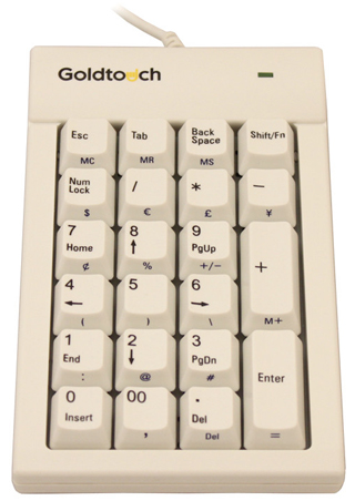Goldtouch PC USB Numeric KeyPad | White